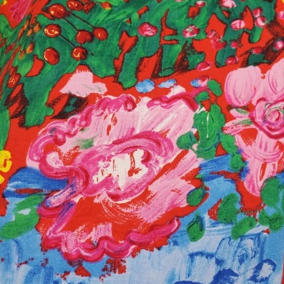 Jams World Womens Sleeveless Red Multicolor Floral Print Midi Dress Size S - Picture 6 of 8